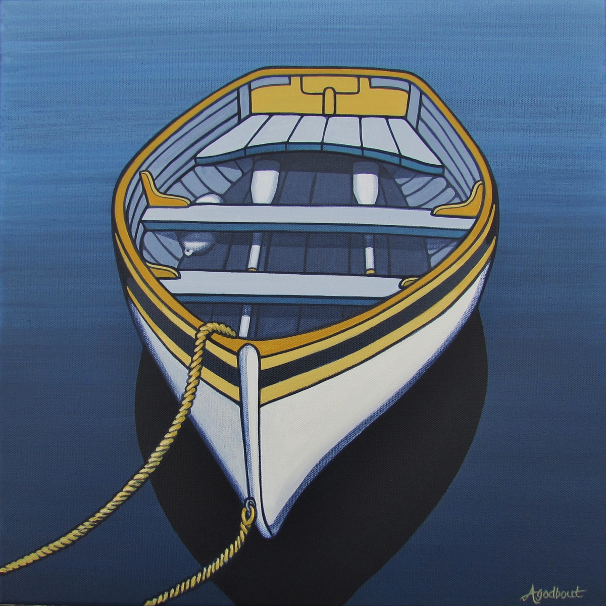 Yellow/White/Navy Boat in St. Andrews, NB