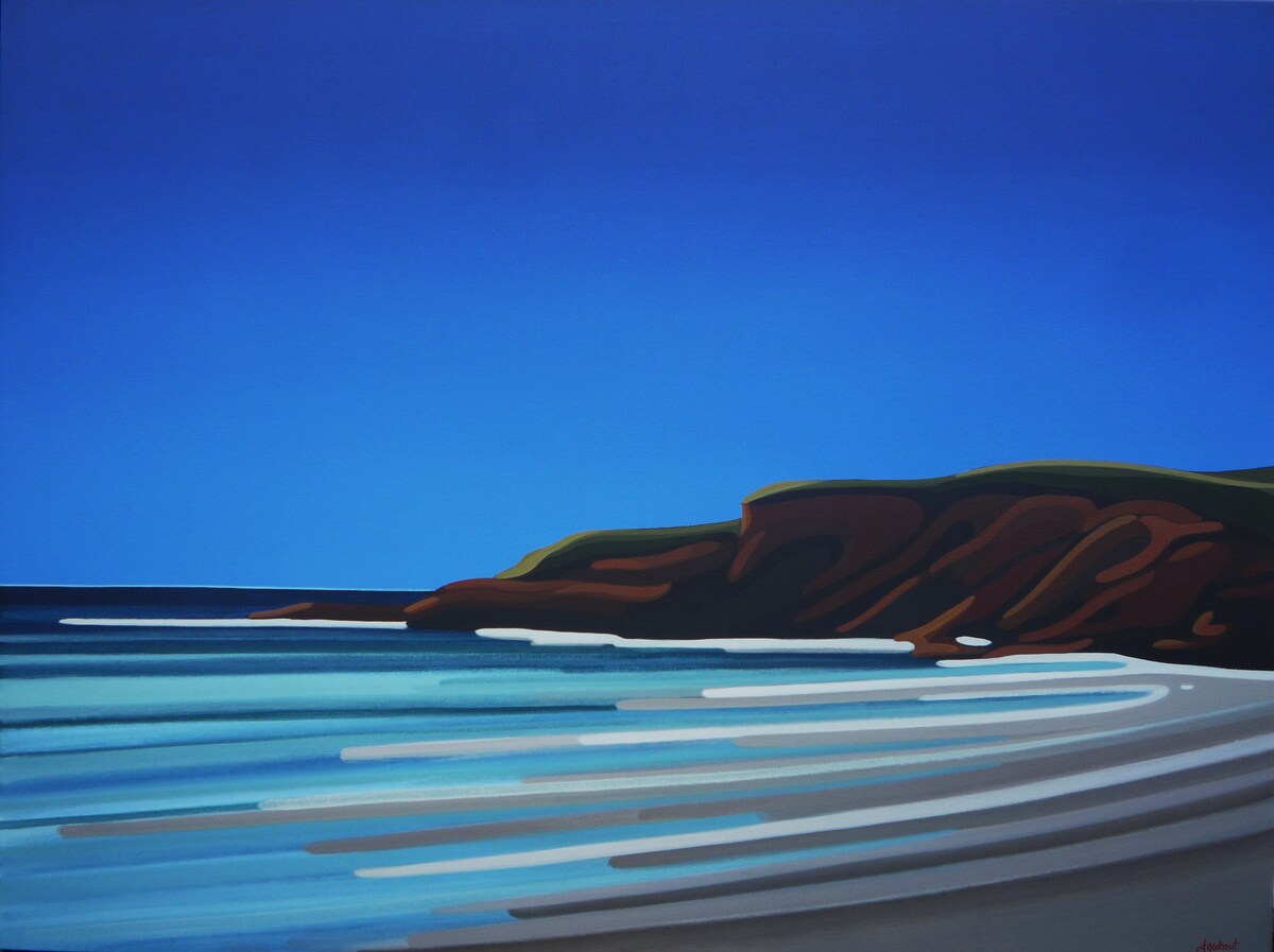 Cliffs on the beach at the Islands