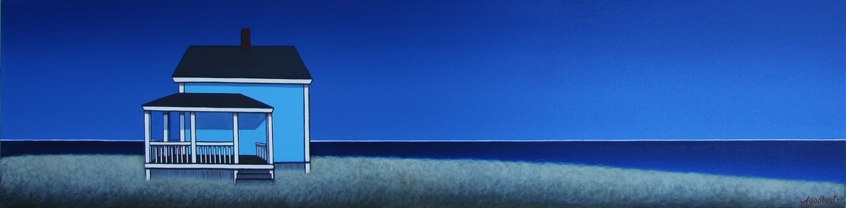 Blue house at the Islands